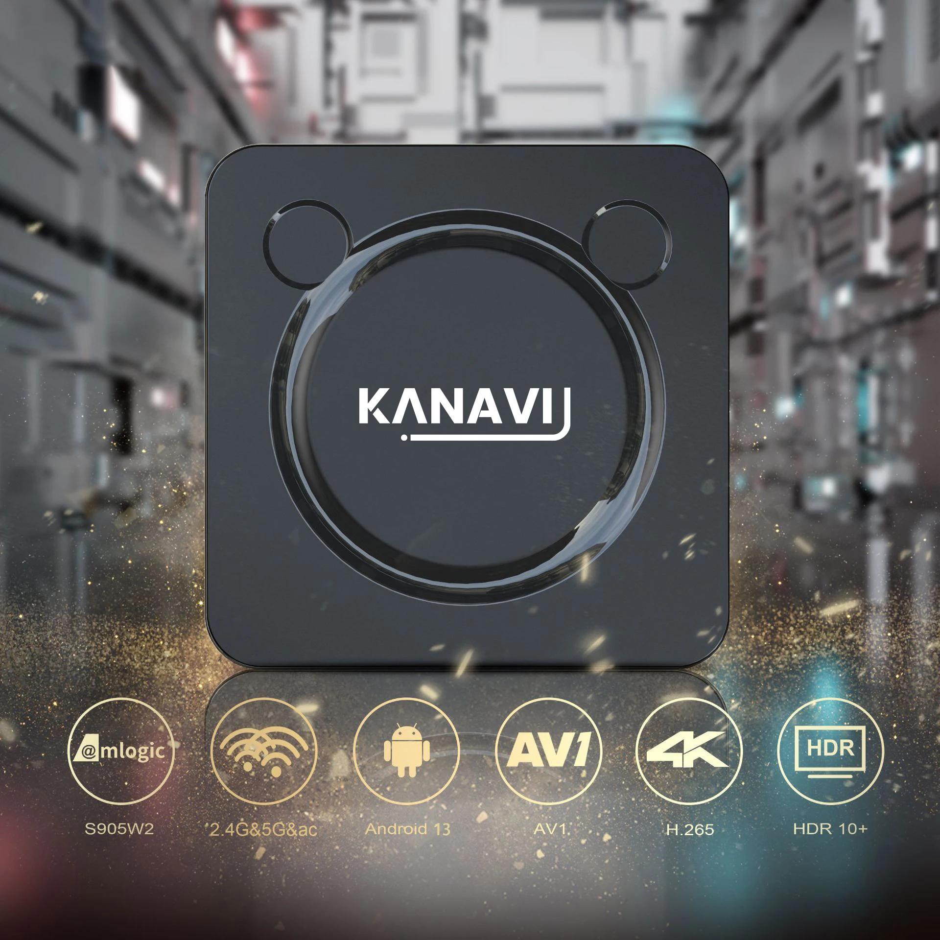 KANAVI    Ʈ TV ڽ, Amlogic S905w2, ȵ̵ 13, 4K  HDR10 + 5GWifi, 4GB RAM, 64GB ROM